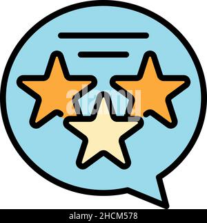 Chat-Symbol „Mentor Star“. Kontur Mentor Star Chat Vektor Symbol Farbe flach isoliert Stock Vektor