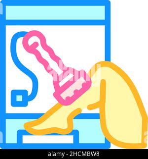 Laser-Haarentfernung Farbe Symbol Vektor-Illustration Stock Vektor