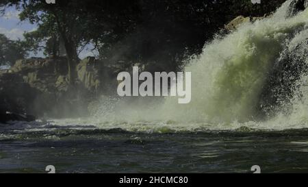 Hogenakkal Wasserfall am kaveri Fluss, tamilnadu in indien Stockfoto