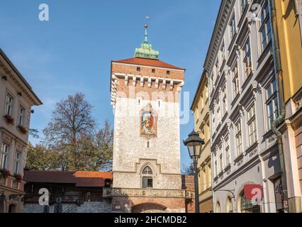 St. Florian's Gate - Krakau, Polen Stockfoto