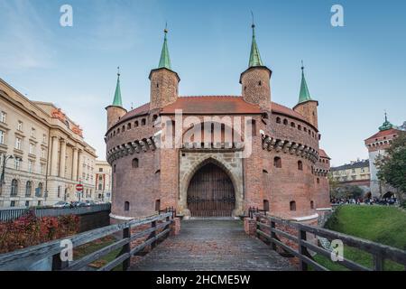 Krakau Barbican - Krakau, Polen Stockfoto