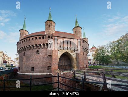 Krakau Barbican - Krakau, Polen Stockfoto