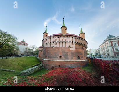 Krakau Barbican - Krakau, Polen Stockfoto