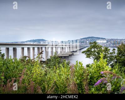 Blick auf die Tay Road Bridge bei Dundee Stockfoto