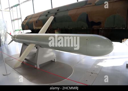 Eine Tomahawk Cruise Missile im Duxford Air Museum Stockfoto