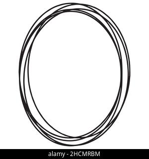 Handgezeichnete Rahmen. Handgezeichneter quadratischer Rahmen. Vektor, Illustration. Stock Vektor