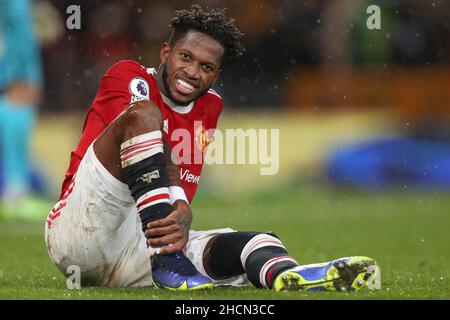 Fred of Manchester United - Norwich City / Manchester United, Premier League, Carrow Road, Norwich, Großbritannien - 11th. Dezember 2021 nur zur redaktionellen Verwendung - es gelten DataCo-Einschränkungen Stockfoto