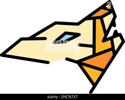 Symbol „Beast Wolf“. Kontur Tier Wolf Vektor Symbol Farbe flach isoliert Stock Vektor