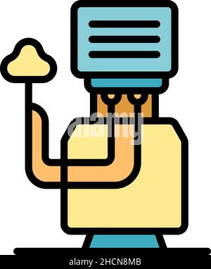 Symbol für medizinisches Beatmungsgerät des Krankenhauses. Kontur Krankenhaus Beatmungsgerät medizinische Maschine Vektor Symbol Farbe flach isoliert Stock Vektor