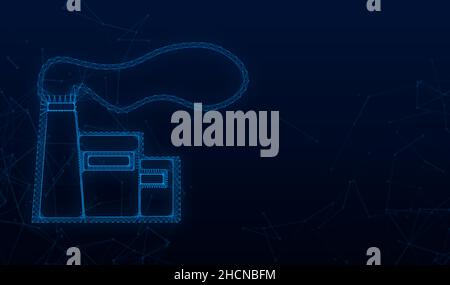 Fabrikliniensymbol, industriell. Vektorgrafik Stock Vektor