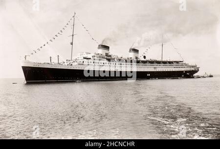 Das berühmte italienische Kreuzschiff Rex versiegelt Italien Stockfoto