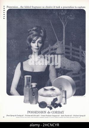 Vintage „Playboy“-Magazin, Werbespot aus der Dezember-Ausgabe 1965, USA Stockfoto