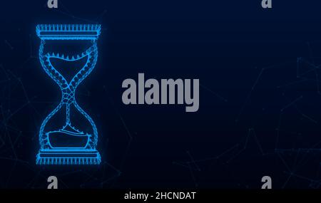 Hourglass-Ikone in den Händen. Sanduhr Sanduhr als Countdown. Vektorgrafik Stock Vektor