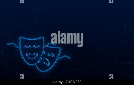 Comedy und Tragödie Theatermasken. Vektorgrafik Stock Vektor