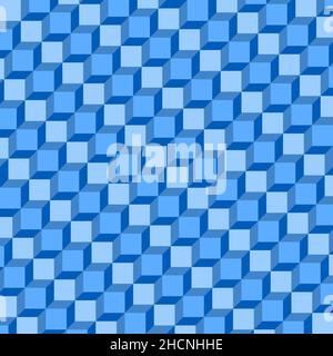 Abstrakte Illusion quadratische Box-Form in blau - Vektor-Illustration Stock Vektor