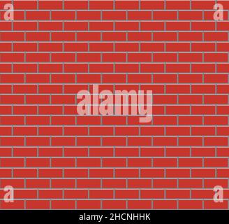Rote Backstein nahtlose Wiederholung Muster - Vektor-Illustration Stock Vektor