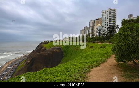 Pazifikküste in Lima, Peru Stockfoto