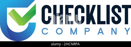 Einfaches Design CHECKLISTE UNTERNEHMENSWACHSTUM Logo Design Stock Vektor