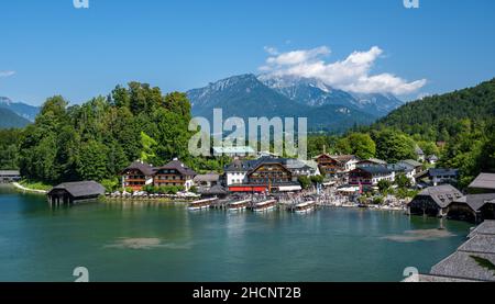 Schönau am Königsee im Sommer, Bayern, Deutschland Stockfoto