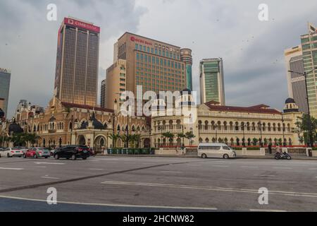 KUALA LUMPUR, MALAYSIA - 30. MÄRZ 2018: Panggung Bandaraya DBKL historische Theaterhalle und Ministerium für Tourismus und Kultur Gebäude in Kuala Lumpur, Stockfoto