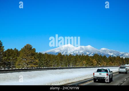 Snow Mountain in Humphreys Peak Flagstaff, Arizona Stockfoto