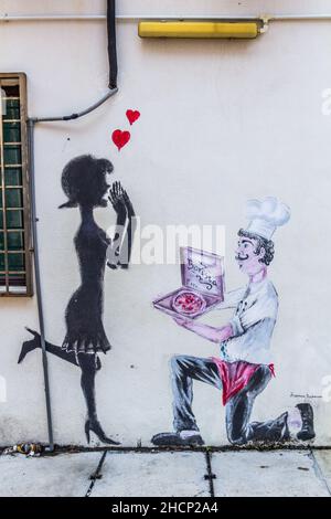 GEORGE TOWN, MALAYSIA - 20. MÄRZ 2018: Street Art in George Town, Malaysia Stockfoto