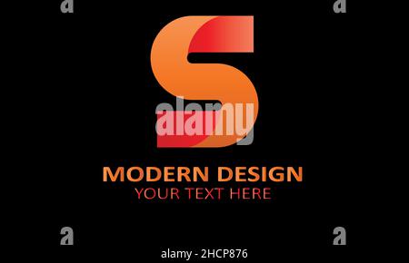 Alphabet s moderne Form abstrakte Monogramm Vektor-Logo-Vorlage Stock Vektor