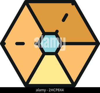 Symbol „Hierarchieabteilung“. Gliederungshierarchie Abteilungsvektor Symbolfarbe flach isoliert Stock Vektor