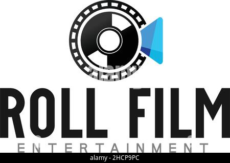 Modernes Design ROLLE FILM zeigen Logo-Design Stock Vektor