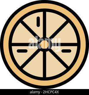 Bio-Kuchen-Ikone. Kontur organischen Kuchen Vektor Symbol Farbe flach isoliert Stock Vektor