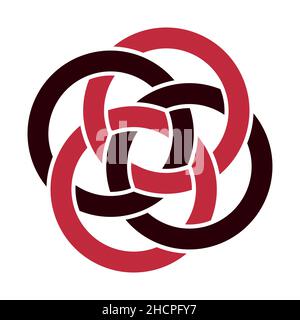 Abstakt mittelalterliches interlaced Motiv - Vektor-Illustration Stock Vektor