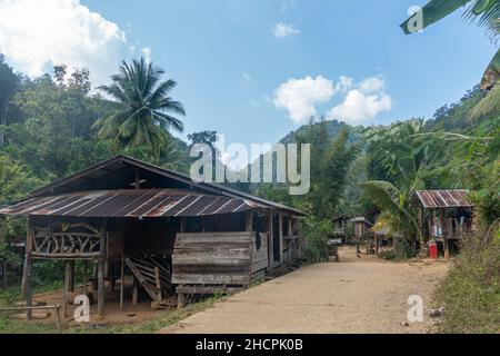 Huai Hillside Village, ein ländliches Nordthailand in der Nähe der Grenze zu Myanmar Stockfoto