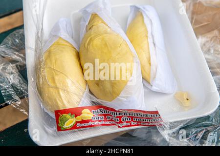 Verschiedene asiatische Lebensmittel aus Nordthailand Stockfoto