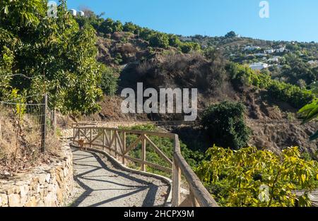 Archez in Spanien: Wandern auf der Ruta de los Molinos Stockfoto