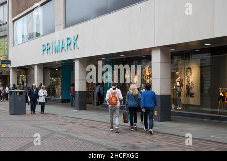 Das Primark-Geschäft in Nottingham in Großbritannien Stockfoto