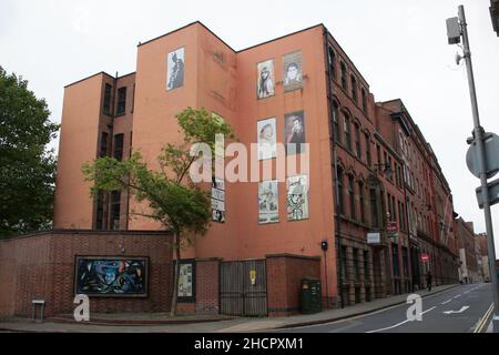 Street Art auf der Woolpack Lane in Nottingham in Großbritannien Stockfoto