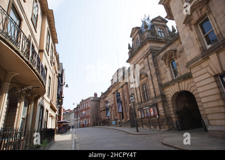 Blick auf den High Pavement in Nottingham in Großbritannien Stockfoto