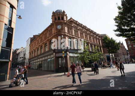 Das Bekleidungsgeschäft Zara an der High Street in Nottingham in Großbritannien Stockfoto