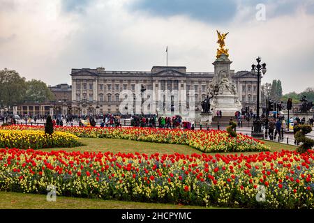 Der Buckingham Palace von London Stockfoto