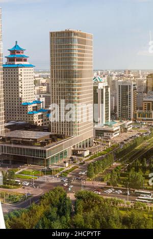 Gebäude im modernen Teil von Astana jetzt nur Sultan , Kasachstan Stockfoto