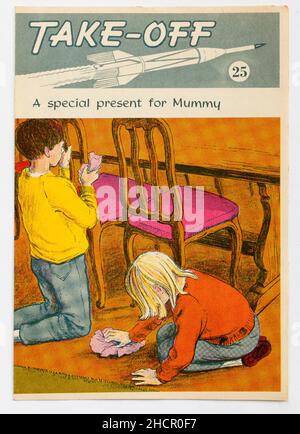 1970s Ausgabe von Take Off eine religiöse Broschüre, die vom Nationalen Christlichen Bildungsrat veröffentlicht wurde Stockfoto