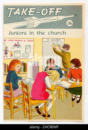 1970s Ausgabe von Take Off eine religiöse Broschüre, die vom Nationalen Christlichen Bildungsrat veröffentlicht wurde Stockfoto