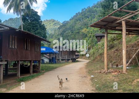 Huai Hillside Village, ein ländliches Nordthailand in der Nähe der Grenze zu Myanmar Stockfoto