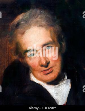 William Wilberforce (1759–1833), ein englischer Politiker, Philanthropist und ein Führer der Bewegung zur Abschaffung des Sklavenhandels. Detail aus einem unvollendeten Porträt von Sir Thomas Lawrence, Öl auf Leinwand, 1828. Stockfoto