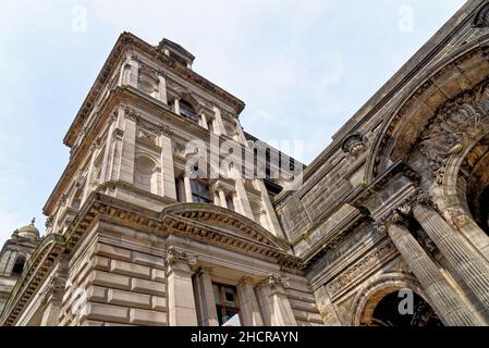 Beeindruckende Gebäude im Stadtzentrum, Glasgow, Schottland, Vereinigtes Königreich - 23rd. Juli 2021 Stockfoto