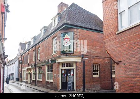 18th Century Wykeham Arms Pub, Kingsgate Street, Winchester, Hampshire, England, Vereinigtes Königreich Stockfoto