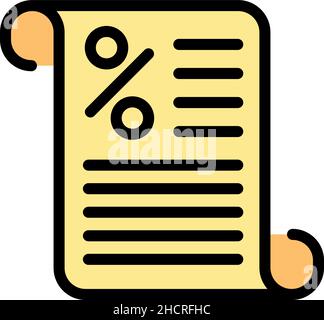 Symbol für Polizeistrafen. Umriss Polizei Strafe Vektor Symbol Farbe flach isoliert Stock Vektor