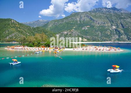 Blue Lagoon Beach, Oludeniz, Provinz Mugla, Republik Türkiye Stockfoto