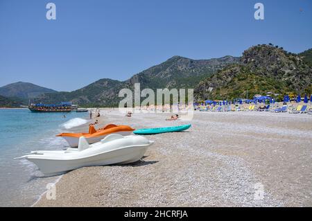 Oludeniz Beach, Oludeniz, Provinz Mugla, Republik Türkiye Stockfoto