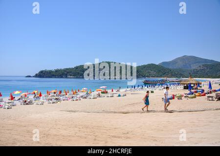 Oludeniz Beach, Oludeniz, Provinz Mugla, Republik Türkiye Stockfoto